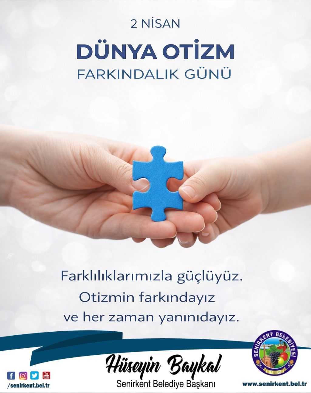 Otizmin farkındayız, her zaman yanınızdayız.